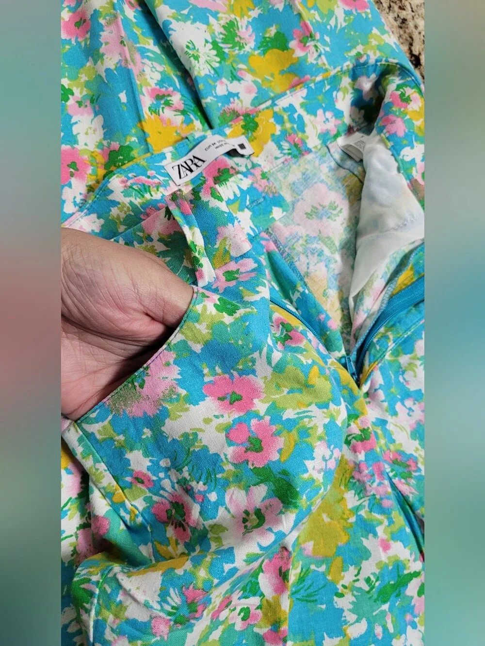 EUC | Zara Floral Lightweight Linen Blend Pants